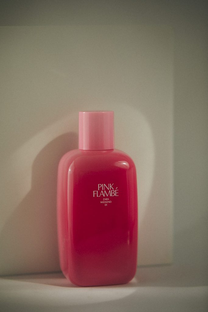 Zara Pink Flambé Perfume by Kanbina Studio